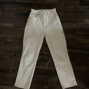 Abercrombie and Fitch Cream Jeans Curve Love